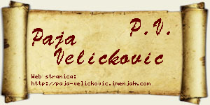 Paja Veličković vizit kartica